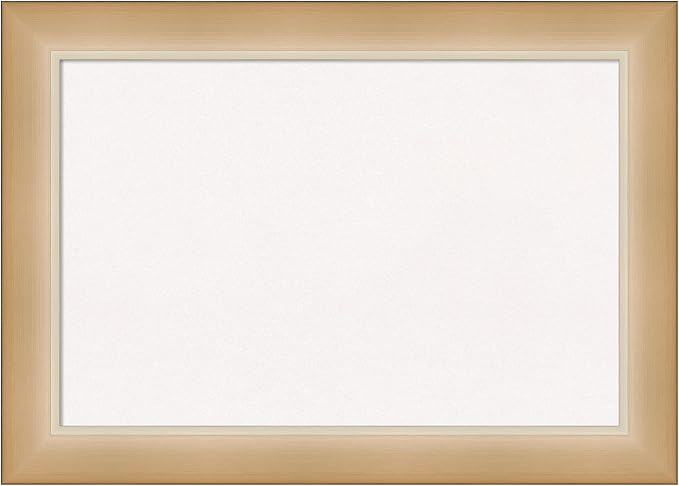 Amanti Art White Cork Board for Wall, 15x21 Vision Board with Gold Frame, Small Corkboard Office Decor for Home Organization, Modern Corkboard Pinboard to Display Items for Home Organization in