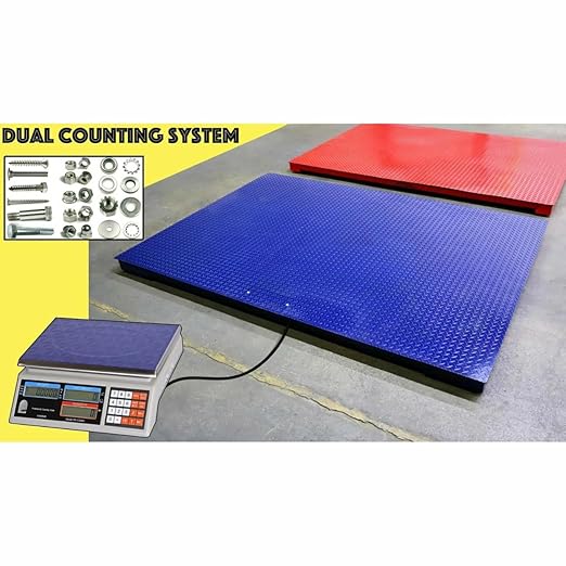 Liberty Scales LS-700-DC Dual Counting Smart Weighing Scale Systems, Size 48" x 60" (4' x 5') - C-Scale (33 lb x .001 lb) / Floor Scale 5000 lb x 1 lb