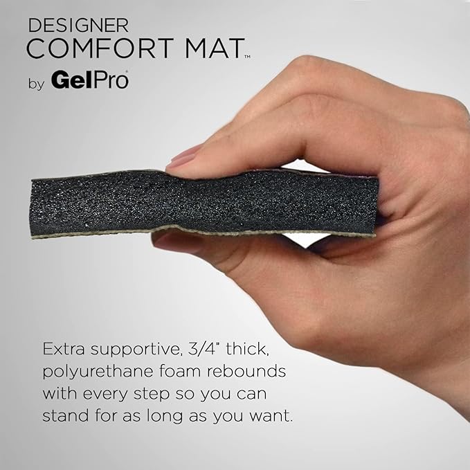 GelPro Anti-Fatigue Designer Comfort Kitchen Floor Mat Orchard Grey Lake 20x72