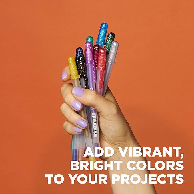 SAKURA Gelly Roll Metallic Gel Pens - Pens for Scrapbook, Journals, or Drawing - Dark Metallic Ink - Medium Line - 5 Pack