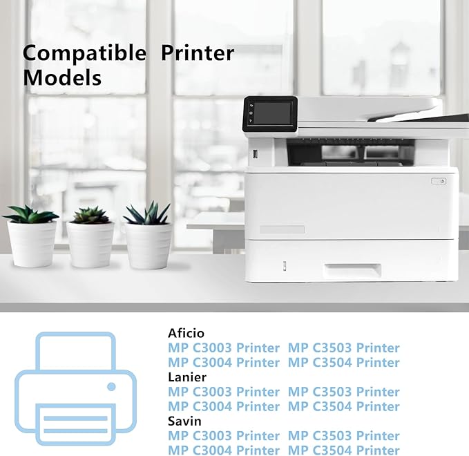 MP C3503 MP C3003 Toner Cartridge Compatible for Ricoh Lanier Savin MP C3003 C3004 C3503 C3504 C3003 C3004ex Series Printer 841813 841816 841815 841814 Black Cyan Magenta Yellow
