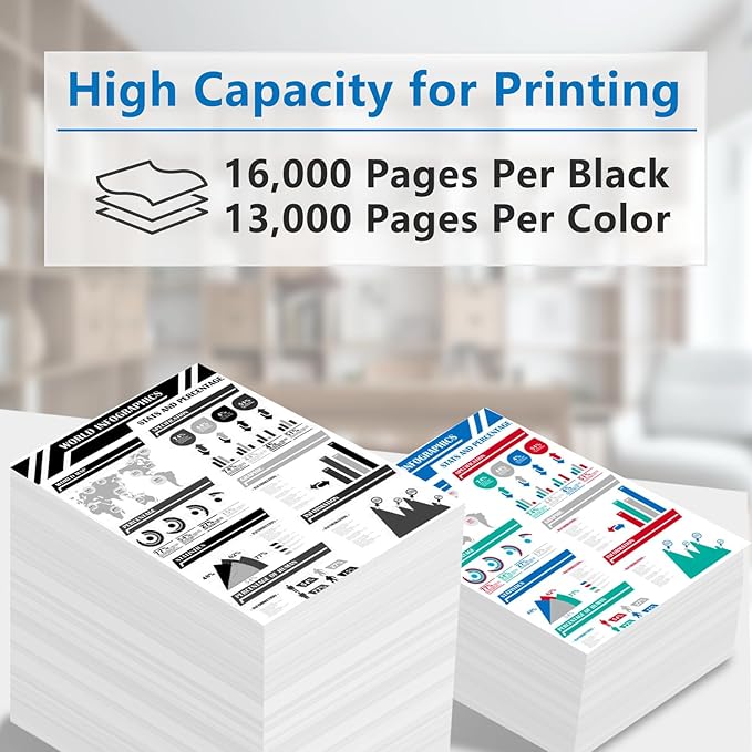 659 659A High Capacity Toner Cartridge Replacement for HP 659A 659X Toner Cartridges W2010A W2011A W2012A W2013A Compatible for Color Enterprise MFP M856DN M856X M776 M776DN M776Z M776ZS Printer