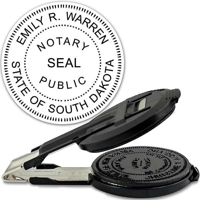 MaxMark Insert Only for Notary Seal Round Embosser for South Dakota State