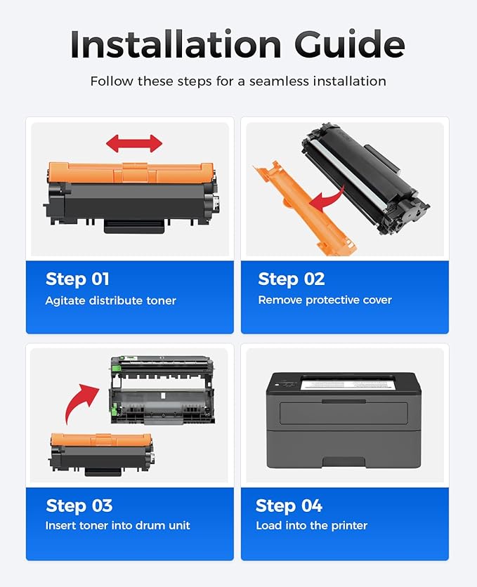 TN770 Black Toner Cartridge Super High Yield with chip Replacement for Brother TN770 TN-770 Toner Compatible with Brother HL-L2370DW HL-L2370DWXL MFC-L2750DW MFC-L2750DWXL Series Printer Ink, 2-Pack