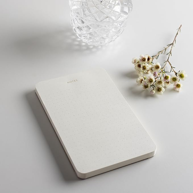 Elegant Desk Notepads for Professionals, Executive's Memo Pads, Minimalist, Gold Foiled, Dotted Layout, 5 Pack, 375 Sheets Total (75 Each), 6.3" x 3.9”, 80 GSM, Eco-friendly, FSC™ Certified