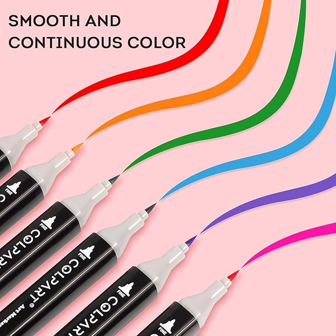 168 Colors Alcohol Markers Brush Tip Dual Tip Art Markers for Kids Marker Pens with Pen Holder and Carry Bag for Adult Coloring Painting Supplies Perfect for Painting, Coloring, Sketching and Drawing