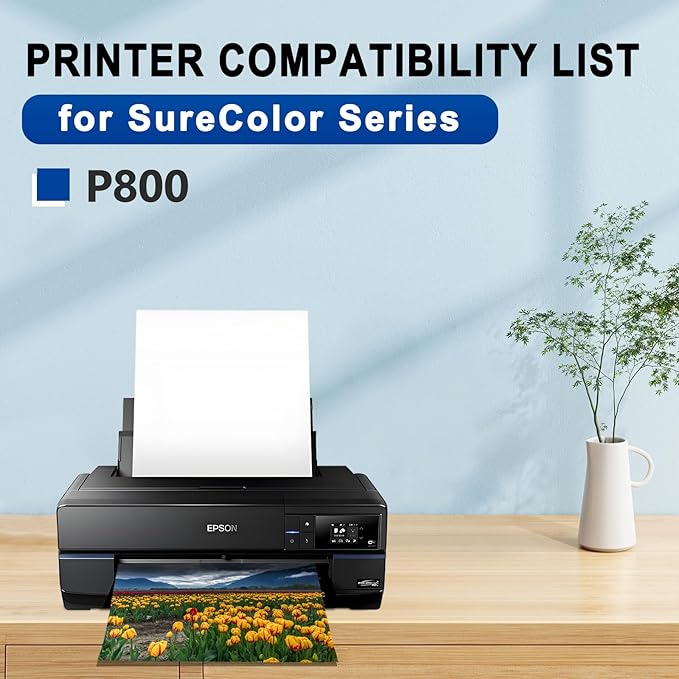 T850 Ink Cartridge T8508 T850800 Remanufactured Work for SureColor P800 (1-Pack, Matte Black)