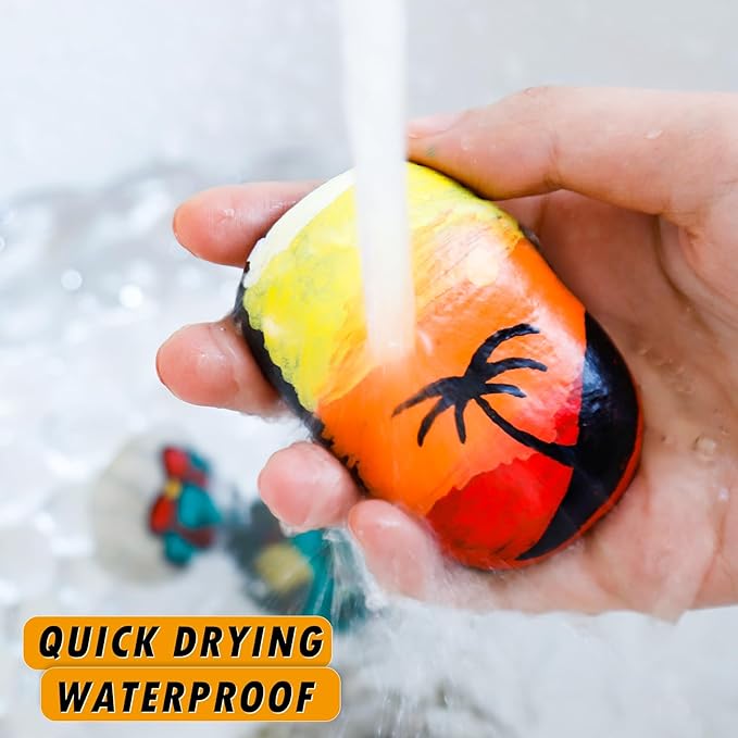 Black Paint Pens Paint Markers - 2 Pack Permanent Quick Dry Waterproof Marker Pens for Rocks Wood Fabric Plastic Canvas Glass Mugs Metal Tire Stone