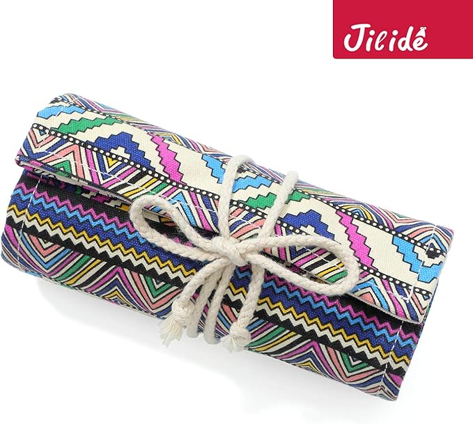 Erasable Colored Pencils Set for Adults and Kids 24 Count Coloring Pencils for Drawing, Sketching, Adult Coloring Books with Eraser, Sharpener, Canvas Pencil Roll Wrap