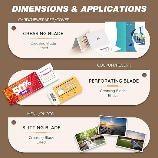 Mxmoonant Electric Creasing Machine with Adjustable Speed 0-100r/min, Paper Creaser Perforator Cutter Folder for Cards Invitations Tickets 110V