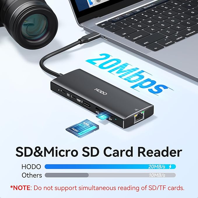 USB C Hub Multiport Adapter, 10-in-1 Laptop USB C Docking Station for Dell/HP Laptop, Type C Dock to 4K HDMI,Ethernet,100W PD,3USB 3.0, 2USB 2.0, SD/TF, Thunderbolt Dock for MacBook, Surface, Lenovo