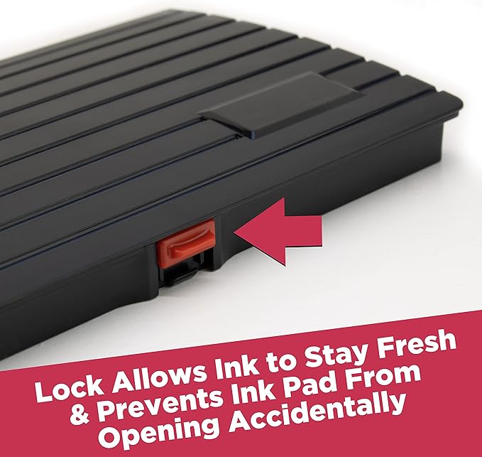 Large Premium Red Ink Stamp Pad - 5" by 7" - Quality Felt Pad