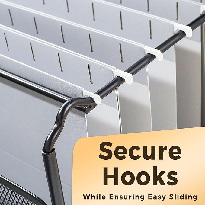 SUNEE 25 Pack Hanging File Folders, Gray Folders, Hanging File Folders Letter Size with 1/5-cut Tabs, Stay Organized for Your Home and Office Bulk File and Documents