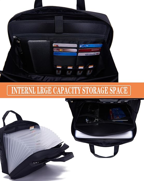 BARDOLPH Heavy Duty Accordian File Organizer with Handle