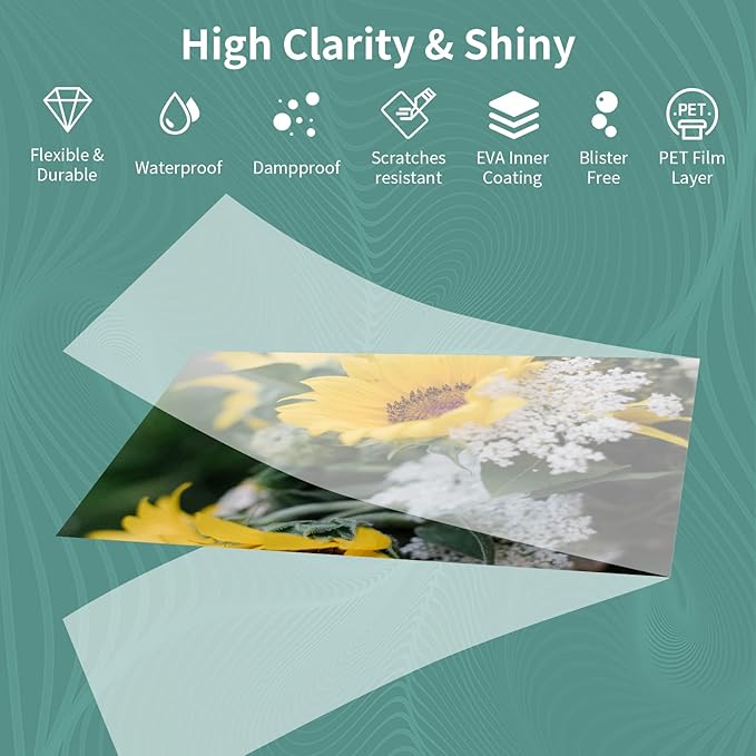 3 Mil Laminating Sheets 1500 Packs, Thermal Laminating Pouches Holds 8.5" x 11" Sheets, Clear Laminator Plastic Paper 9 x 11.5 Inches - Rounded Corner Letter Size