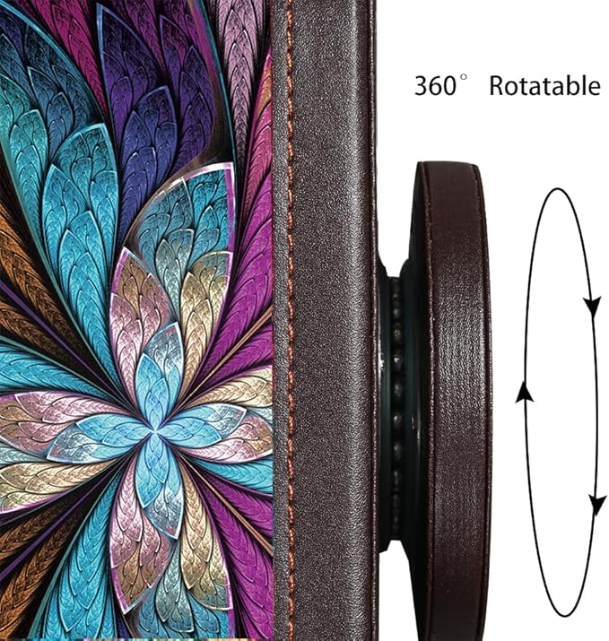 Rotating Pen Holder for Desk, Leather Pencil Pen Organizer Remote Control Holder Table Desktop Nightstand Organizer Caddy Storage, Office Desk Organizers And Accessories 5.5x5.5x4.0 Inch