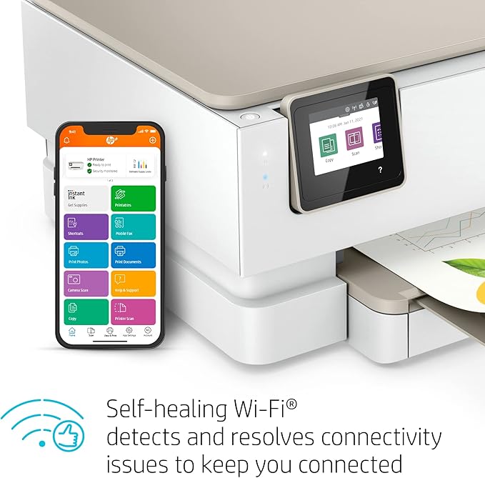 HP ENVY Inspire 7255e Wireless Color Thermal Inkjet Printer, Print, scan, copy, Easy setup,Mobile printing, Best-for-home, 3 month Instant Ink trial included