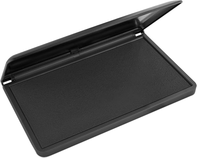 MaxMark Large Premium Black Ink Stamp Pad - 3.5" x 6.25" - Quality Felt Pad