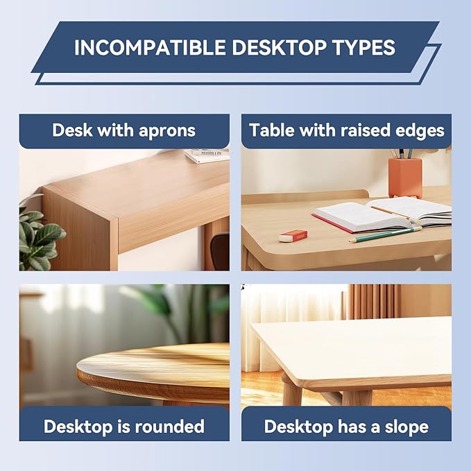 VUSIGN Keyboard Tray Under Desk Height Adjustable,Pull Out with Adjustable C Clamp Mount System for L-Shaped Tables, Extra Sturdy, 26.4” x 11.8” Slide-Out Platform Computer Drawer for Typing, Black