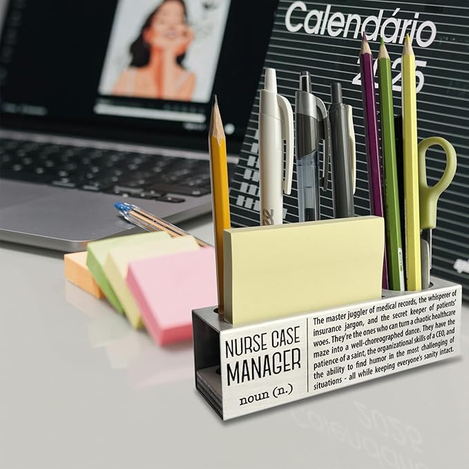 Nurse Case Manager Definition Gifts for Women, Men, Nurse Case Manager Office Supplies Desk Decor Pen Pencil Holders WCC46