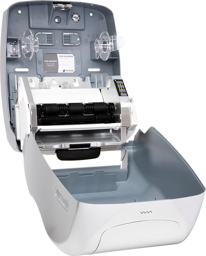 San Jamar Summit Paper Towel Dispenser Hybrid Dispenser for Bathroom, Kitchens, and Restaurants, Plastic, 10.25 x 16.75 x 13.25 Inches, Silver