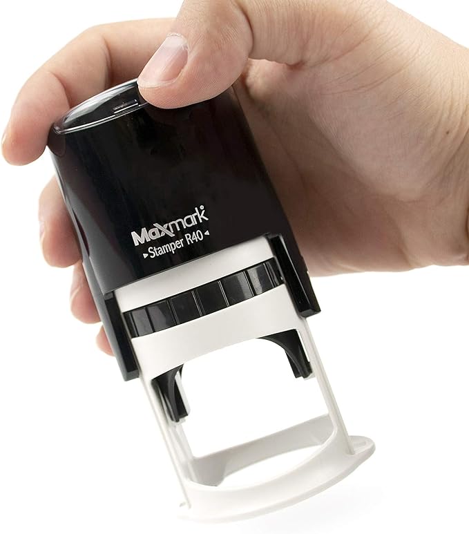 Round Notary Stamp for State of Kentucky- Self Inking Stamp - Top Brand Unit with Bottom Locking Cover for Longer Lasting Stamp - 5 Year Warranty