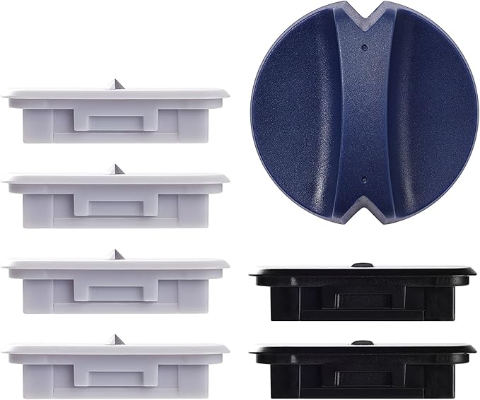 6-Pack Trimmer Replacement Blades for Fiskars Paper Trimmer, Replacement Blade for All Series of Fiskars/Portable&Precision Trimmer,Arts and Crafts,4 Cutting&2 Scoring Blades,a Slider,Blue