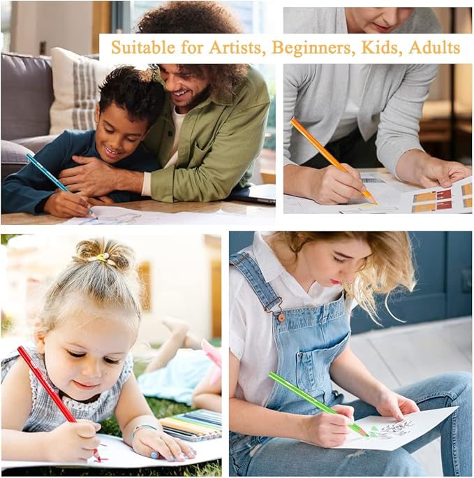 LBW Colored Pencils Oil Pencils Soft Core Color Pencil Set Drawing Pencil Ideal for Adult Coloring Books Kids Artists Beginners (120)