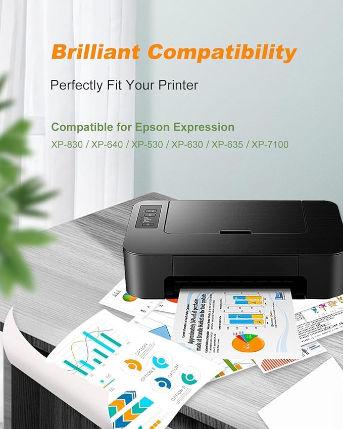 5 Pack 410XL Ink Cartridges for Epson 410 Ink Cartridges Combo Pack Remanufactured for Epson 410XL Works with Epson Expression XP-830 XP-7100 XP-640 XP-530 (Black, Cyan, Magenta, Yellow, Photo Black)