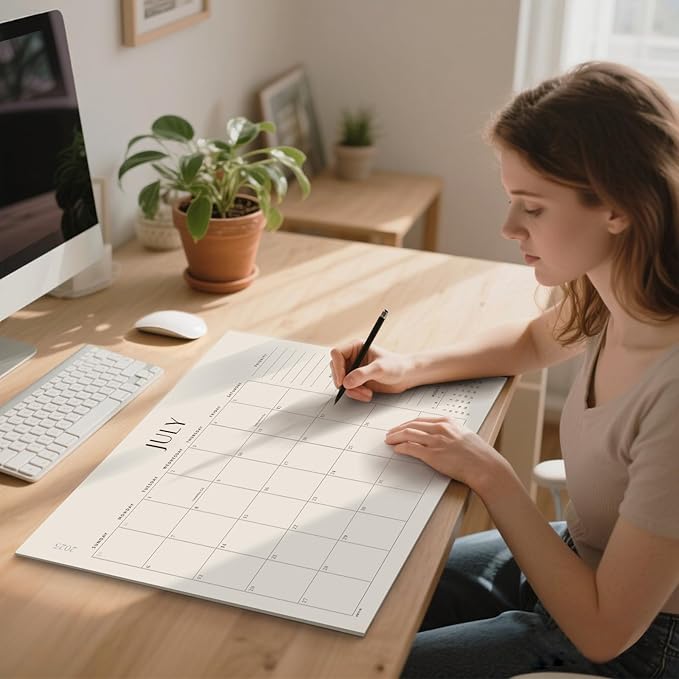Jotsome Desk Calendar 2025-2026, Academic Desk Pad Calendar From July 2025 to December 2026 22x17 inch, Desk Blotter Calendar for Home and Office, Easy Planning (Jul 2025 - Dec 2026, Extra Large)
