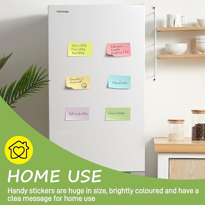 480 Sheets 3x5 Inches Large Sticky Notes,Self-Stick Post Stickies Colorful Super Sticking Power Memo Pads for Teacher Supply,School and Office