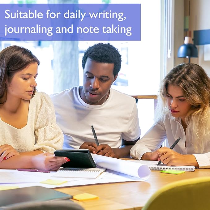 6Pcs Gel Pens, 0.5MM Black Gel Ink Pen Fine Point Smooth Writing Pens, College Essentials Pens, Father's Day Birthday Gifts for Men (6PCS Black Gray White)