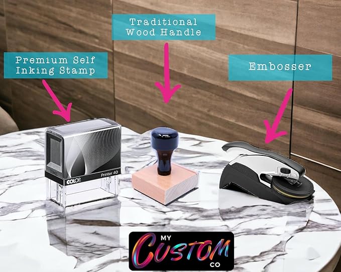 Custom Self-Inking Address Stamp with Name, Personalized Couples Address Stamps, Custom Rubber Address Stamp, Modern Address Stamp Wooden Handle Rubber Stamp (Self Inking)
