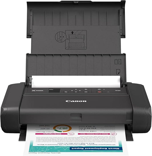 Canon PIXMA TR160 Wireless Portable Printer, 50-Sheet Paper Tray and 1.44" Display