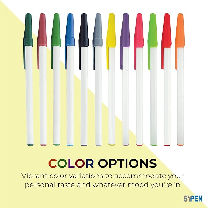 Personalized Stick Pens With your Custom Logo or Text-500 Pack Bulk-for Businesses, Parties, and Events, Custom Printed Slim Ballpoint Pens with Cap, Purple, Black Ink