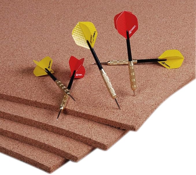 Manton Cork Premium Cork Sheet - 4' x 8' x 1/2", 100% Natural Facing Grade Material for Bulletin Boards, Decorative Photo and Message Push Pin Displays - Perfect for Home, School, and Office