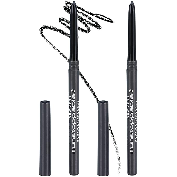 Maybelline Unstoppable Waterproof Mechanical Grey Eyeliner Pencil, Easy to Apply, Smooth Glide, Up to 24 Hour Wear, Pewter, Pack of 2