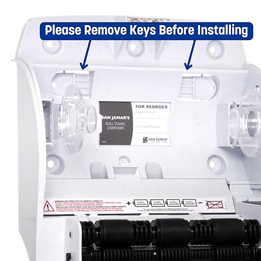 San Jamar Classic Paper Towel Dispenser Smart Essense Electronic Roll Towel Dispenser for Bathroom, Kitchens, and Restaurants, Plastic, 9.75 x 14.50 x 12.50 Inches, Blue