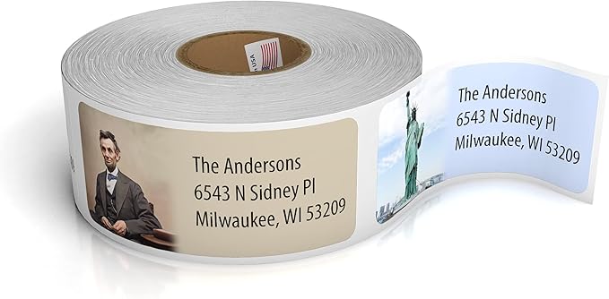 Customized Personalized Address Labels - Made in The USA by Kenco (500 Labels, All American)