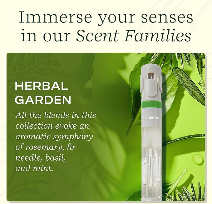 Lifelines Pen Diffuser, Herbal Garden - 1mm Black Ballpoint Pen with Scented Essential Oil Blends – Aromatherapy Diffuser & Sensory Immersion Diffuse Aroma As You Write