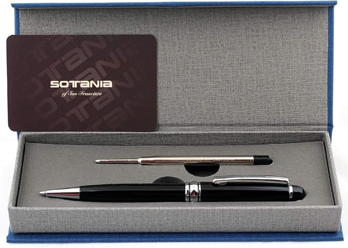 Free Engraving - Personalized Roller Ballpen, Ballpoint pen, Refillable Pens, Retractable Medium Refill Pen Black Ink, Custom Gifts for Men and Women, Classy Gift Box