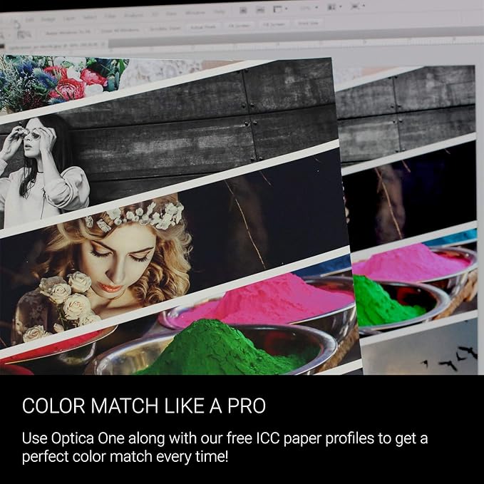 Optica One is a Luxurious 300 gsm Smooth Matte Fine Art Inkjet Paper Featured in a 24"x40' Roll; Its Bright White Color Makes It Ideal for Black and White and Color Prints.