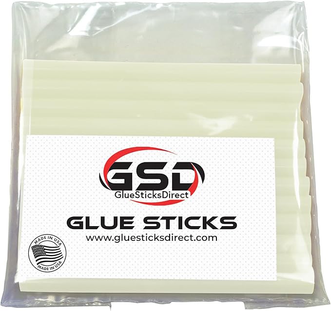 Mini Size Hot Melt Glue Sticks for Glue Gun - Bulk 4in White Glue Sticks - Great for Art Craft Repairs & Compatible w/Most Glue Guns - 5/16" X 4" (24 Sticks) - Made in USA