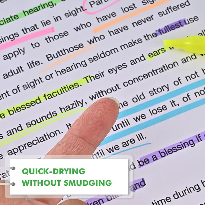 Highlighter - 36 pack color highlighter, color transparent visible fluorescent pen shell, wide chisel point mark, fluorescent pen, school, office