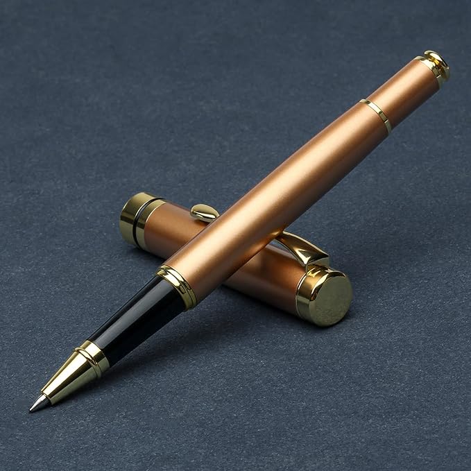 YIVONKA Luxury Ballpoint Pens Best Ball Pen Gift Set for Men & Women Professional Executive Office Nice BallPens Classy Gift Box Ballpoint Black Refill Line width 0.5mm (2 rosegold)