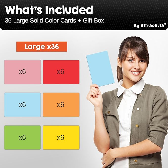 Dry Erase Magnetic Labels 5.6 x 3.7 in, Solid Colors, Large Dry Erase Magnets, 36-Pack, Colored Erasable Write-On All-Purpose Labels, for Office, Education, Home, Whiteboard