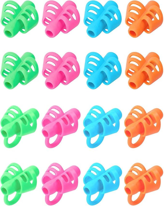 SANNIX 16 PCS Pencil Grips for Kids & Adults - Handwriting Aid Tool with Grip Posture Correction
