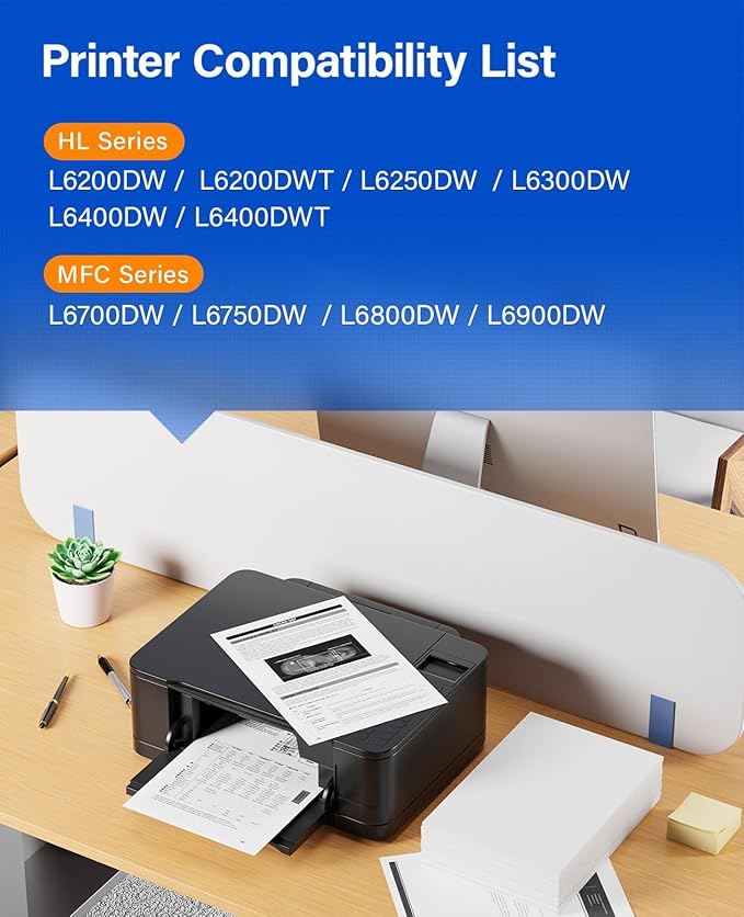 TN880 Black Toner Cartridge 2-Pack High Yield Compatible for Brother TN-880 TN850 880 Toner for HL-L6200DW L6200DWT L5200DW L5100DN L6400DW MFC-L5800DW L5700DW L6700DW L6800DW DCP-L5600DN Printer Ink