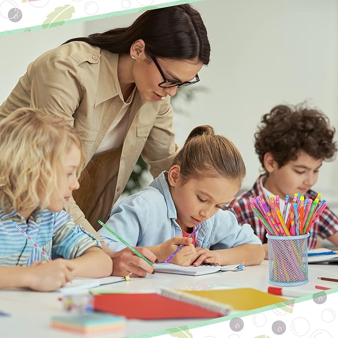 Leinuosen 96 Pieces Smelly Pencils for Kids Scented Cute Fruit Summer Colorful Inspirational Motivational Pencils with Eraser Bulk for Kids Students School Classroom Party Gifts Rewards, 8 Styles