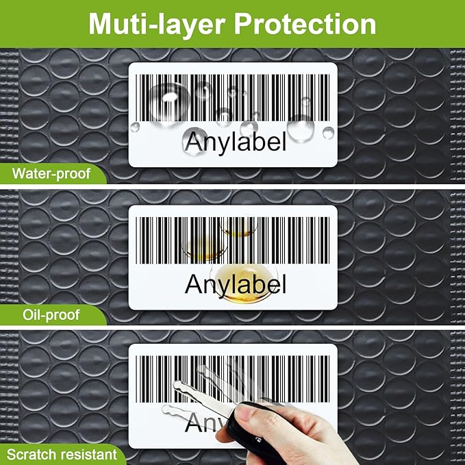 Compatible 4" x 6" Shipping Labels Replacement for DK-1241 Compatible with Brother QL Label Printers (12 Rolls + 1 Frame, 200 Labels/Roll)